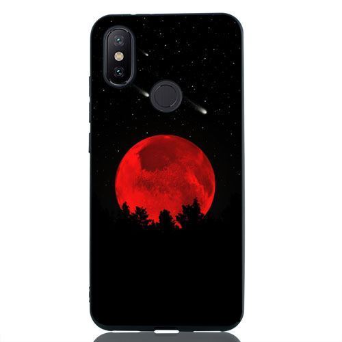 Coque Xiaomi Mi A2 Créatif Étui Téléphone Portable Noir Délavé En Daim Soldes