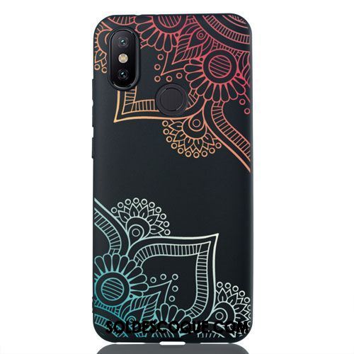 Coque Xiaomi Mi A2 Créatif Étui Téléphone Portable Noir Délavé En Daim Soldes