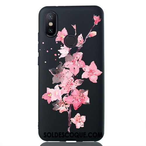 Coque Xiaomi Mi A2 Créatif Étui Téléphone Portable Noir Délavé En Daim Soldes