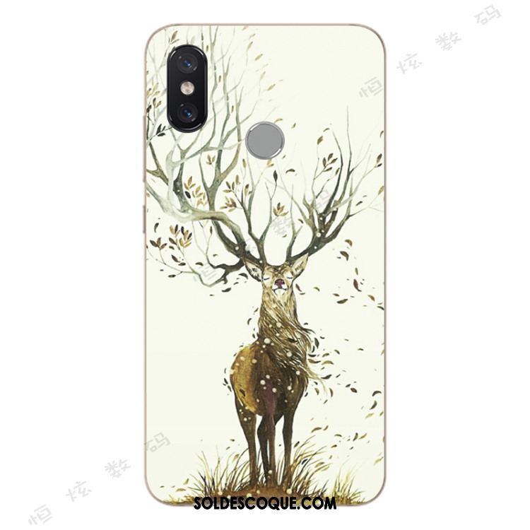 Coque Xiaomi Mi A2 Incassable Fluide Doux Vert Tout Compris Cerf Housse Pas Cher