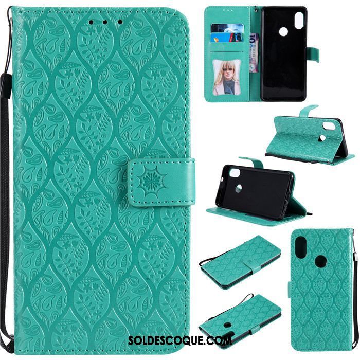 Coque Xiaomi Mi A2 Luxe Incassable Violet Étui En Cuir Silicone France