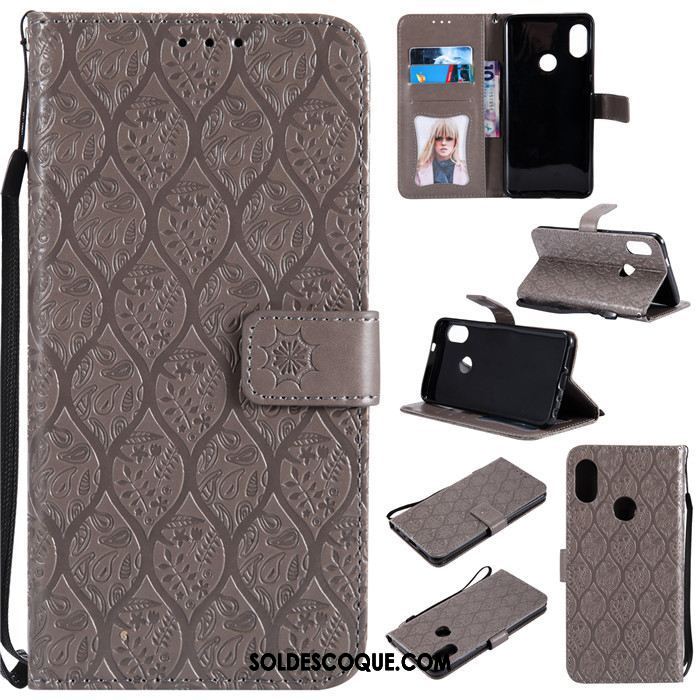 Coque Xiaomi Mi A2 Luxe Incassable Violet Étui En Cuir Silicone France