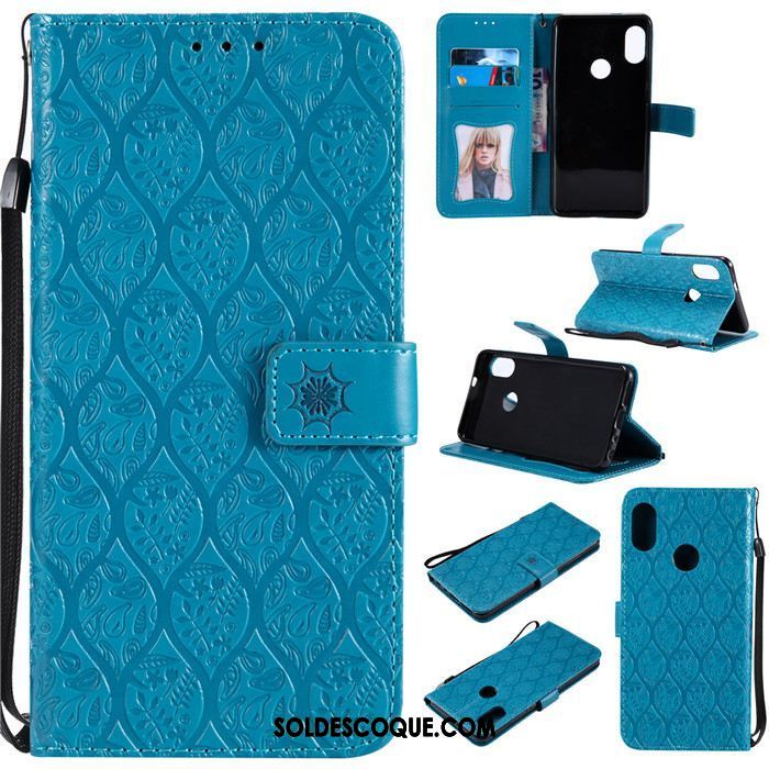 Coque Xiaomi Mi A2 Luxe Incassable Violet Étui En Cuir Silicone France