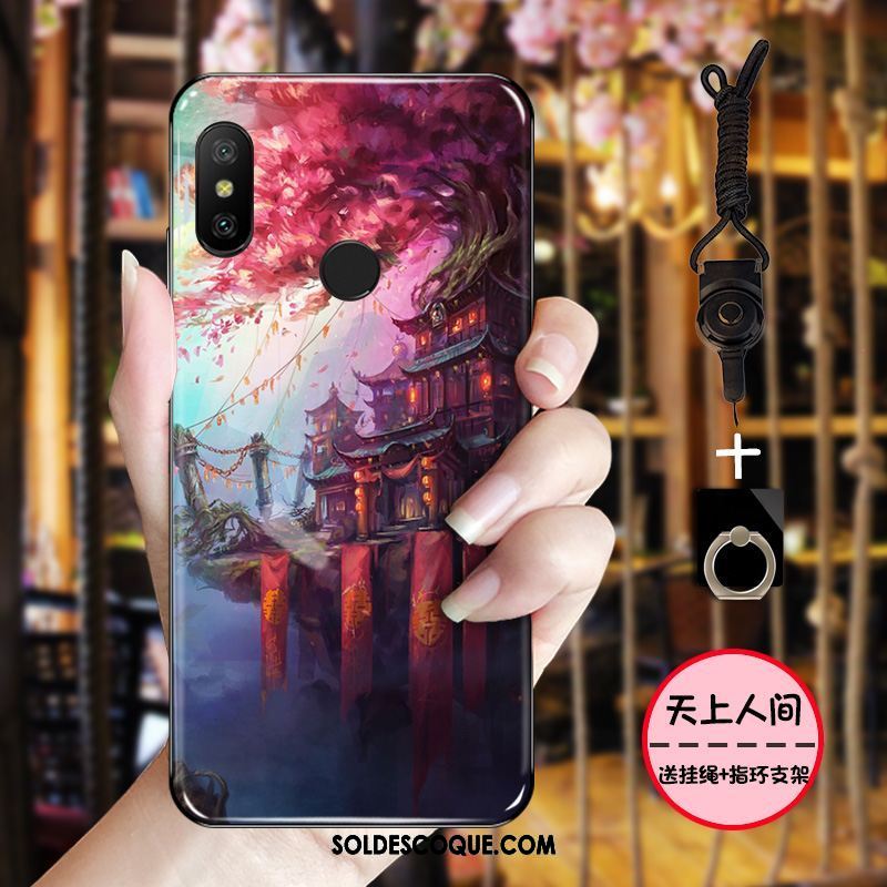 Coque Xiaomi Mi A2 Rose Protection Bleu Simple Noir Housse Pas Cher