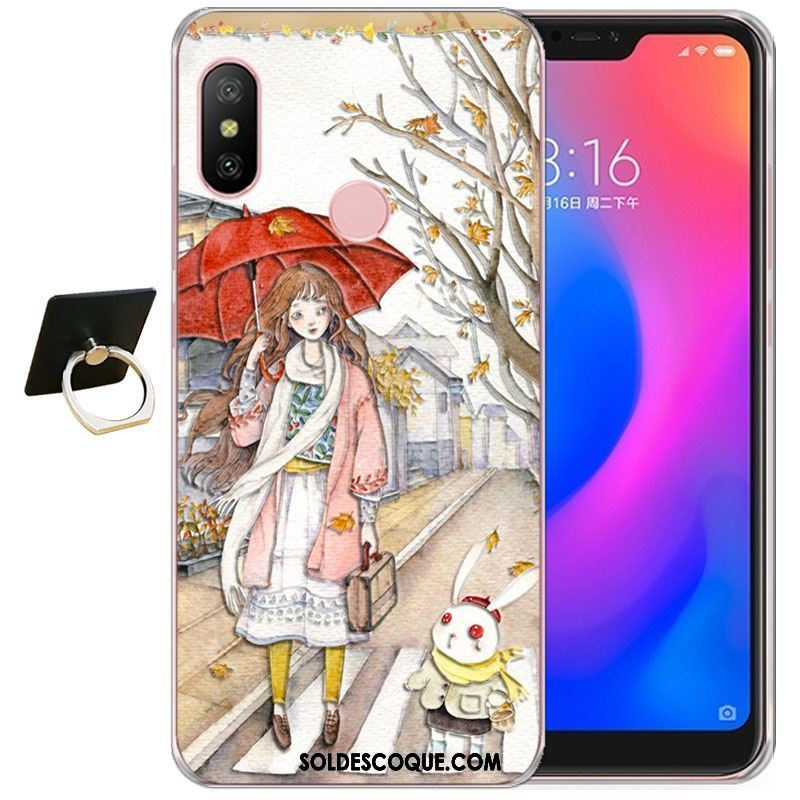 Coque Xiaomi Mi A2 Rouge Créatif Protection Personnalité Étui Housse Pas Cher