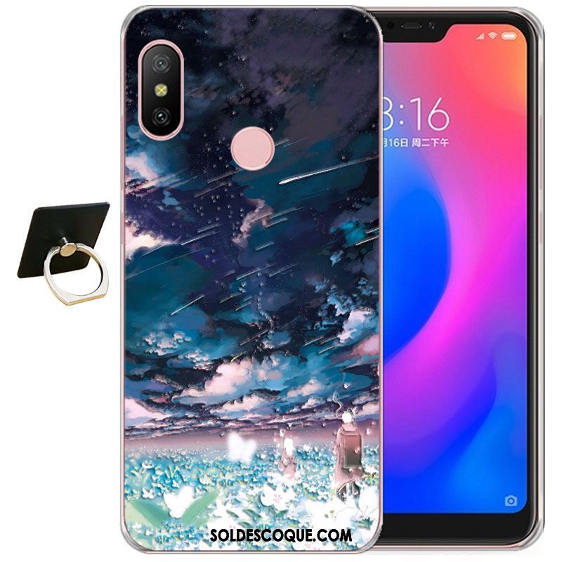 Coque Xiaomi Mi A2 Rouge Créatif Protection Personnalité Étui Housse Pas Cher