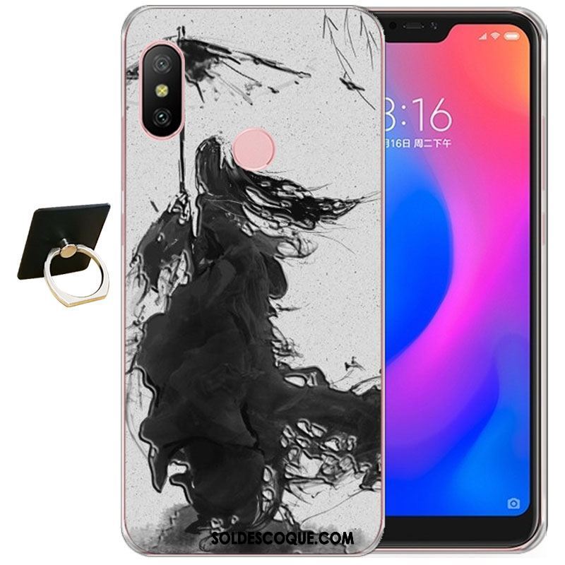 Coque Xiaomi Mi A2 Rouge Créatif Protection Personnalité Étui Housse Pas Cher