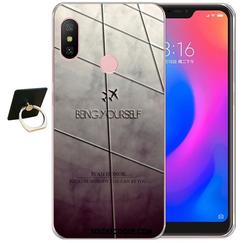 Coque Xiaomi Mi A2 Rouge Créatif Protection Personnalité Étui Housse Pas Cher