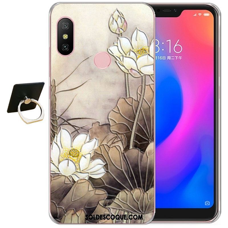 Coque Xiaomi Mi A2 Rouge Créatif Protection Personnalité Étui Housse Pas Cher