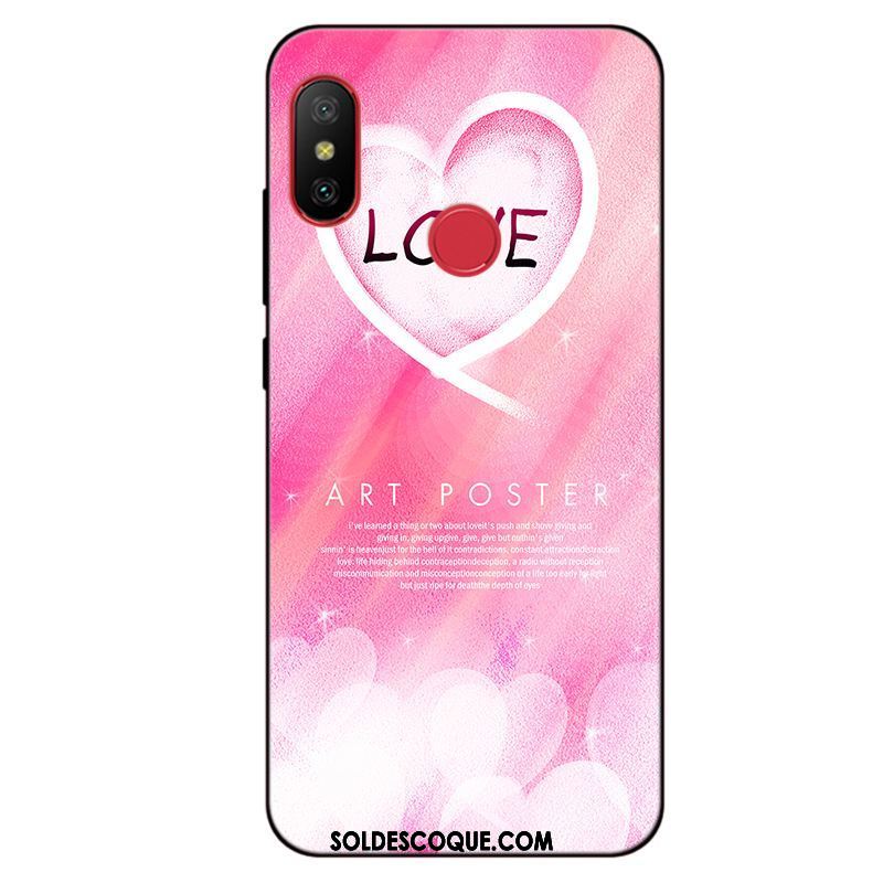 Coque Xiaomi Mi A2 Rouge Simple Fluide Doux Téléphone Portable Incassable Soldes