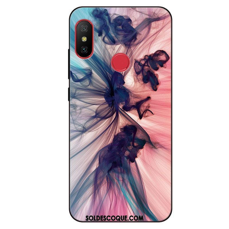 Coque Xiaomi Mi A2 Rouge Simple Fluide Doux Téléphone Portable Incassable Soldes