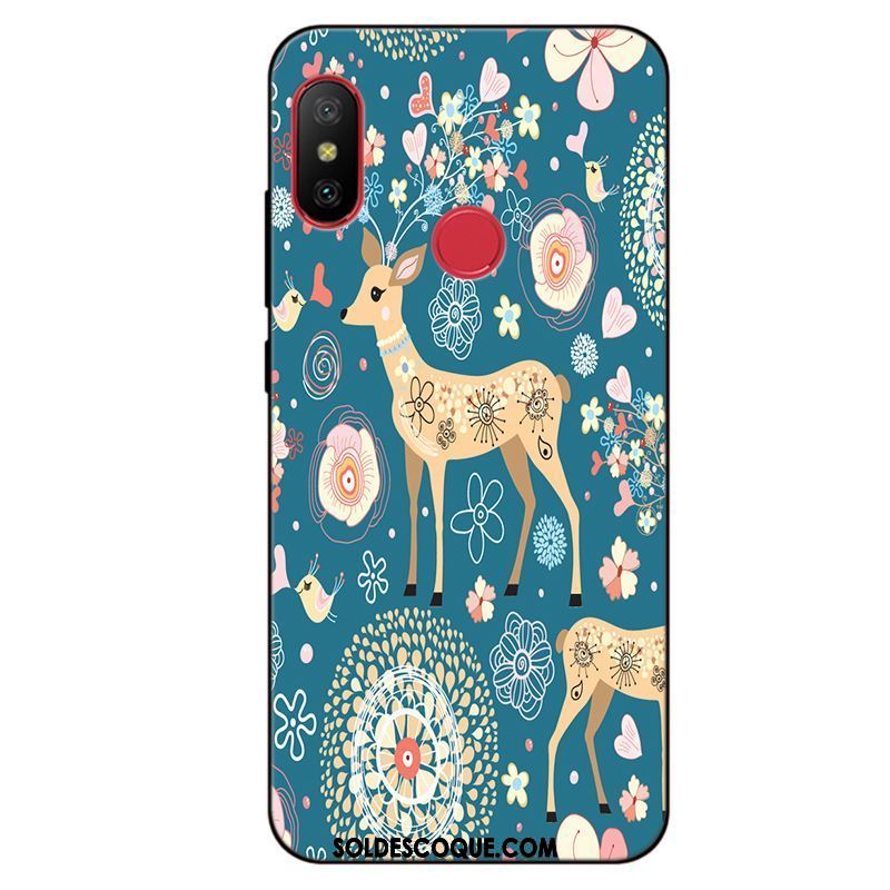 Coque Xiaomi Mi A2 Rouge Simple Fluide Doux Téléphone Portable Incassable Soldes