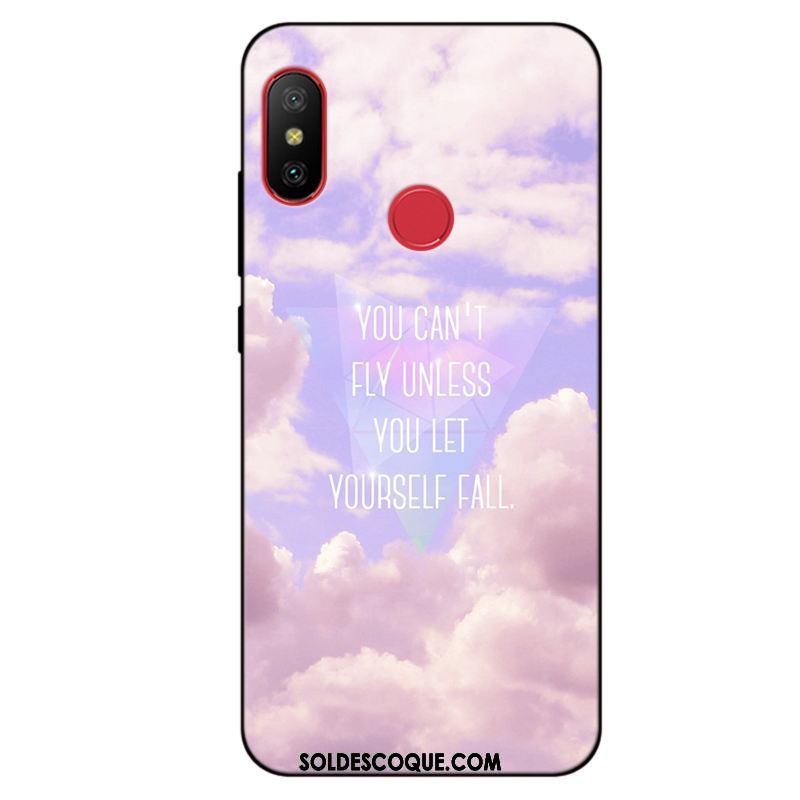 Coque Xiaomi Mi A2 Rouge Simple Fluide Doux Téléphone Portable Incassable Soldes