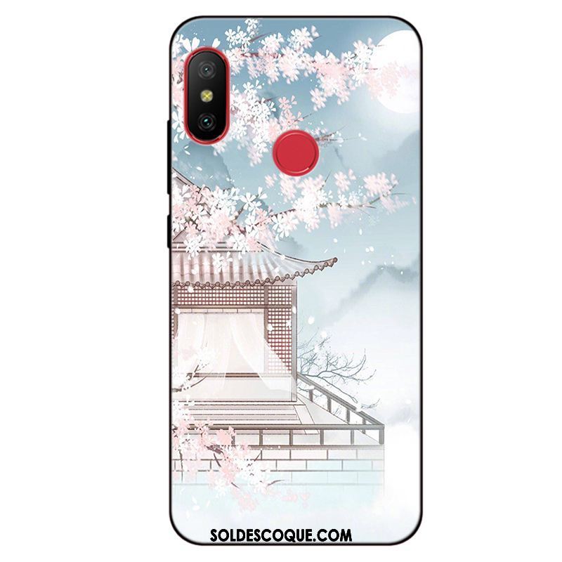 Coque Xiaomi Mi A2 Rouge Simple Fluide Doux Téléphone Portable Incassable Soldes