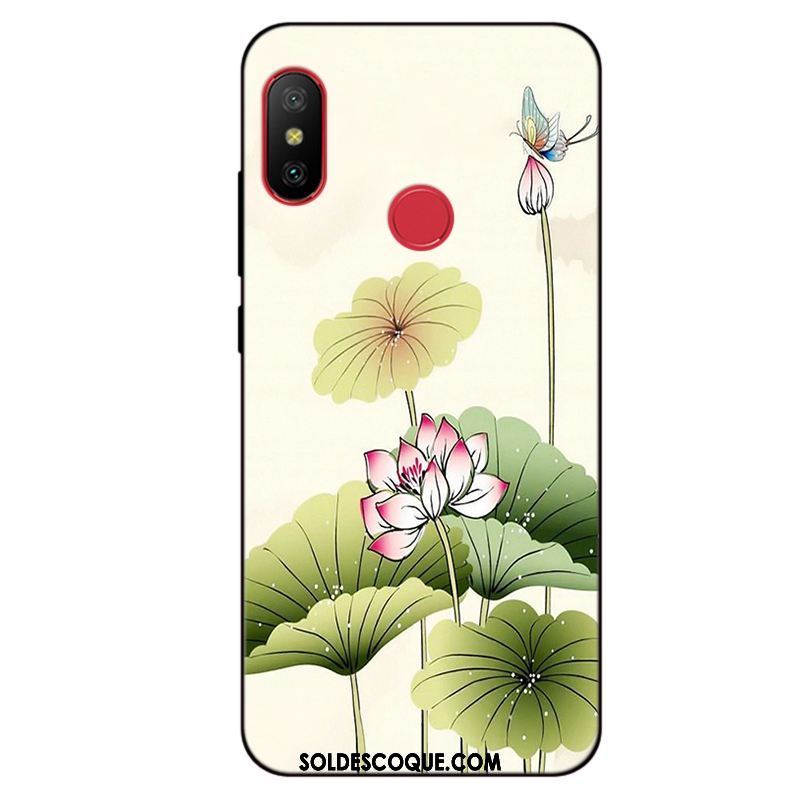 Coque Xiaomi Mi A2 Rouge Simple Fluide Doux Téléphone Portable Incassable Soldes