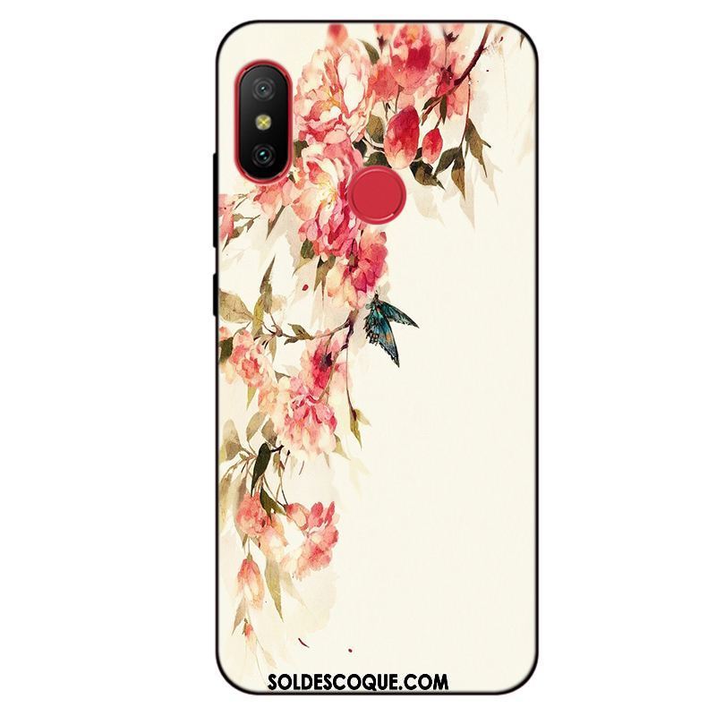 Coque Xiaomi Mi A2 Rouge Simple Fluide Doux Téléphone Portable Incassable Soldes