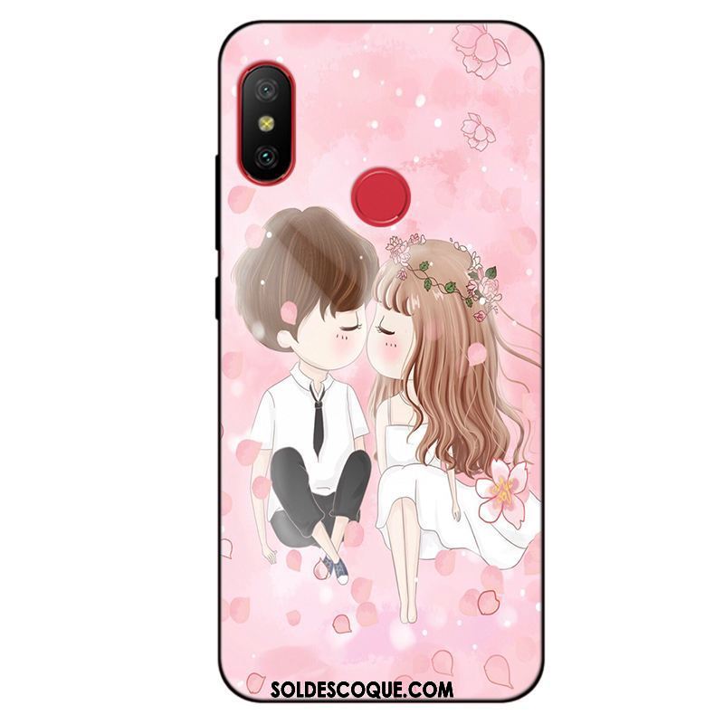 Coque Xiaomi Mi A2 Rouge Simple Fluide Doux Téléphone Portable Incassable Soldes