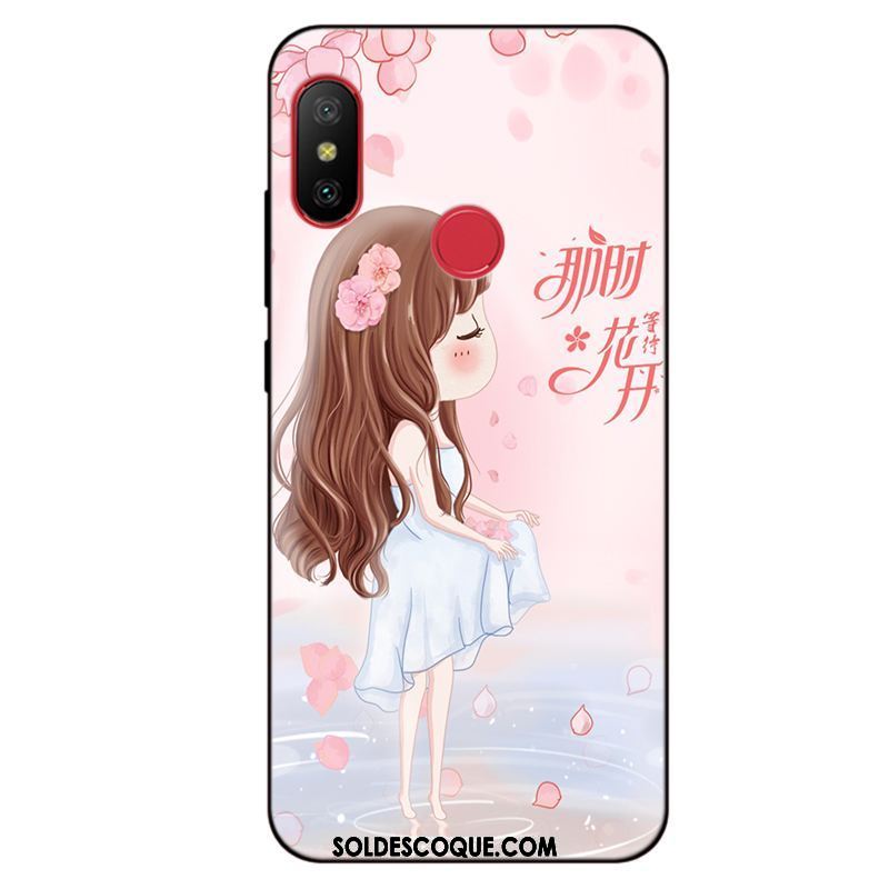 Coque Xiaomi Mi A2 Rouge Simple Fluide Doux Téléphone Portable Incassable Soldes