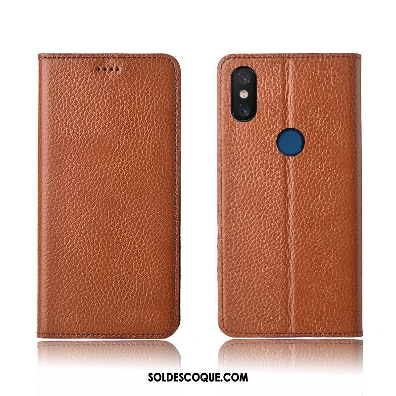 Coque Xiaomi Mi A2 Silicone Tout Compris Cuir Véritable Litchi Protection En Ligne