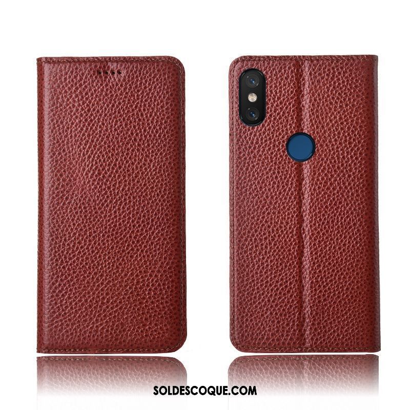 Coque Xiaomi Mi A2 Silicone Tout Compris Cuir Véritable Litchi Protection En Ligne