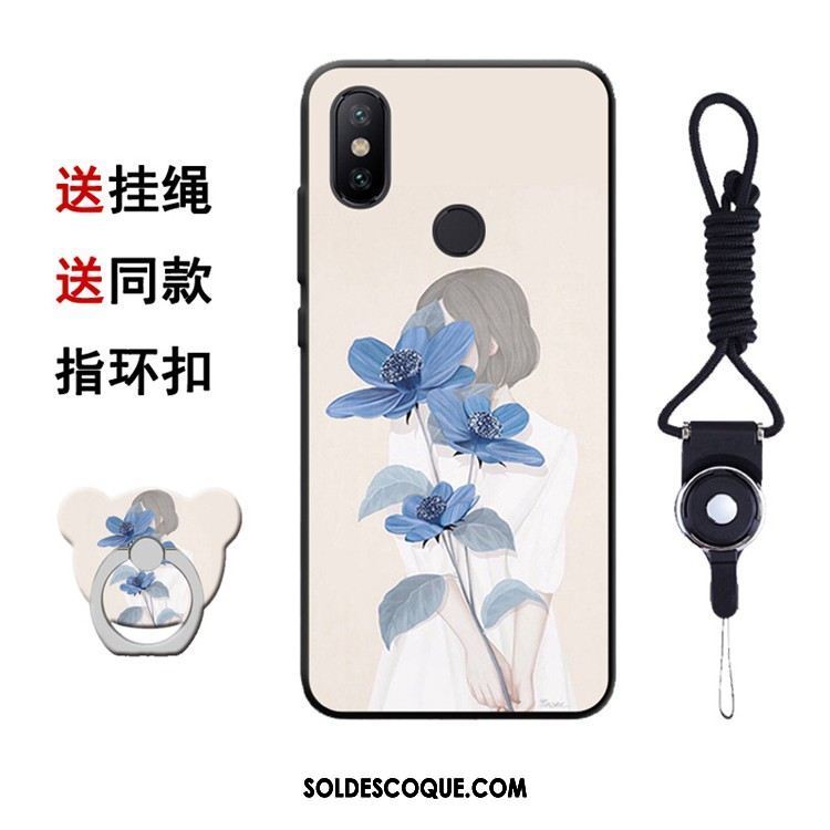 Coque Xiaomi Mi A2 Téléphone Portable Amoureux Fluide Doux Bleu Protection Pas Cher