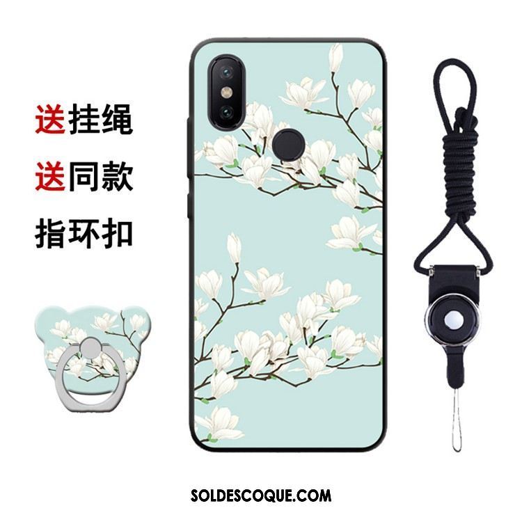 Coque Xiaomi Mi A2 Téléphone Portable Amoureux Fluide Doux Bleu Protection Pas Cher