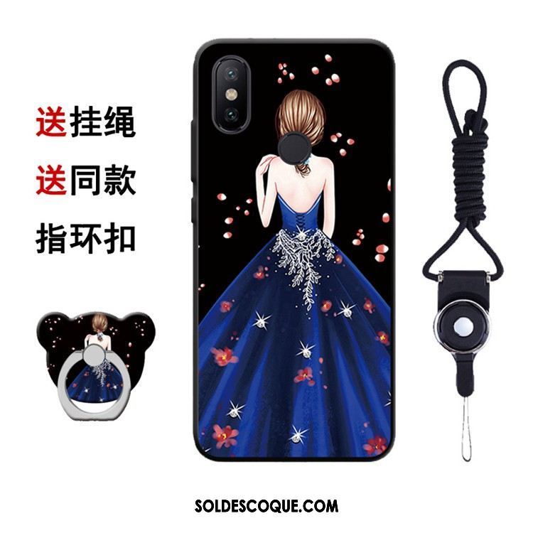 Coque Xiaomi Mi A2 Téléphone Portable Amoureux Fluide Doux Bleu Protection Pas Cher
