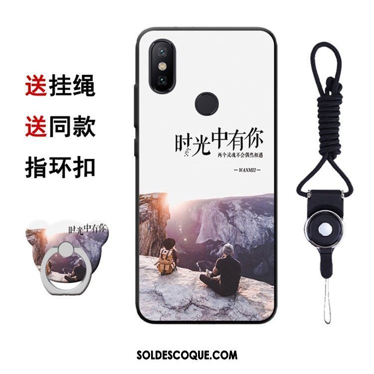 Coque Xiaomi Mi A2 Téléphone Portable Amoureux Fluide Doux Bleu Protection Pas Cher