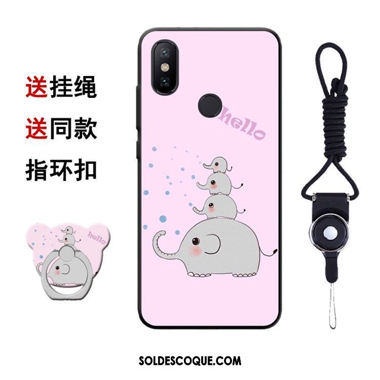 Coque Xiaomi Mi A2 Téléphone Portable Amoureux Fluide Doux Bleu Protection Pas Cher