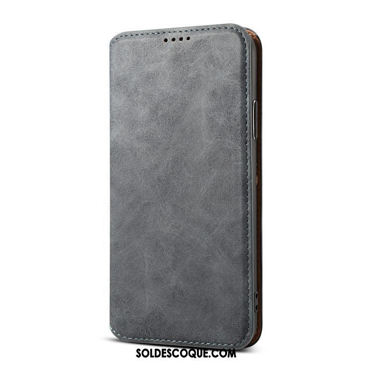 Coque Xiaomi Mi A2 Vert Business Cuir Véritable Carte Étui En Cuir Soldes