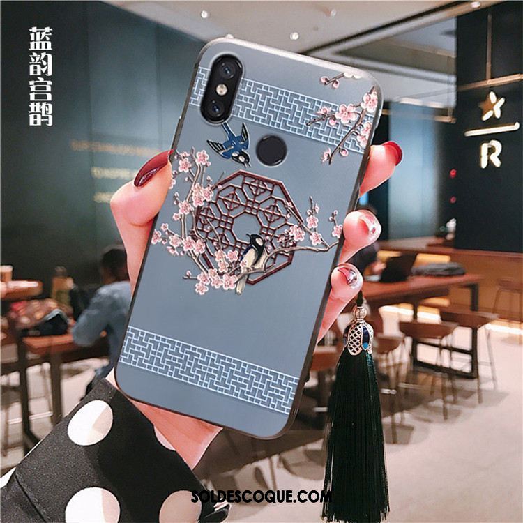 Coque Xiaomi Mi A2 À Franges Rouge Téléphone Portable Fluide Doux Tout Compris Housse Pas Cher