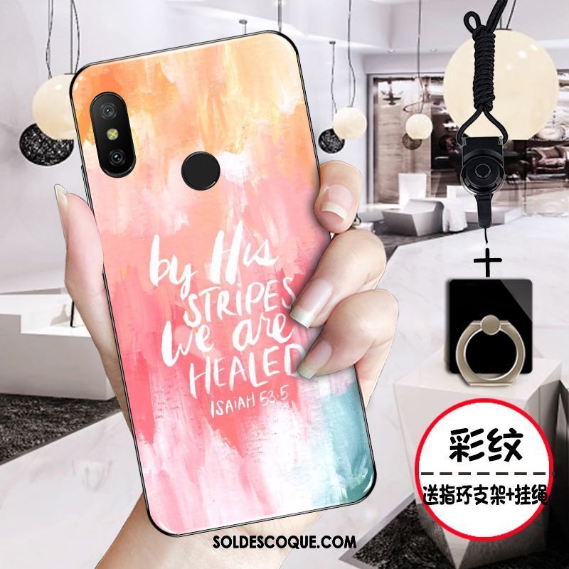 Coque Xiaomi Mi A2 Étui Rose Noir Charmant Tout Compris En Vente