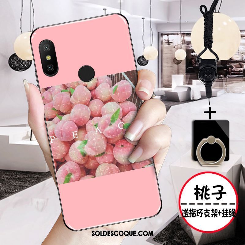 Coque Xiaomi Mi A2 Étui Rose Noir Charmant Tout Compris En Vente