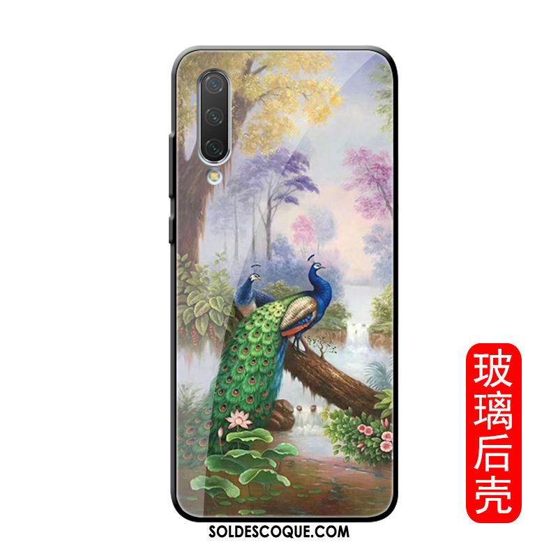 Coque Xiaomi Mi A3 Bleu Créatif Petit Peinte À La Main Tout Compris En Vente