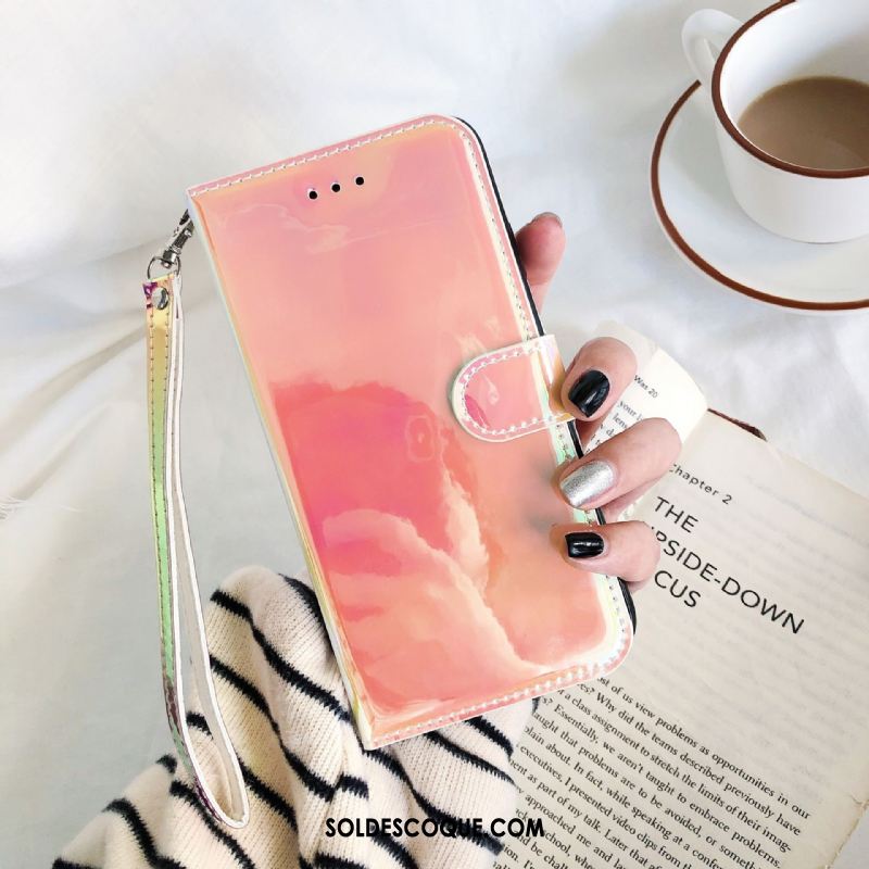 Coque Xiaomi Mi A3 Miroir Noir Petit Étui Dégradé Pas Cher