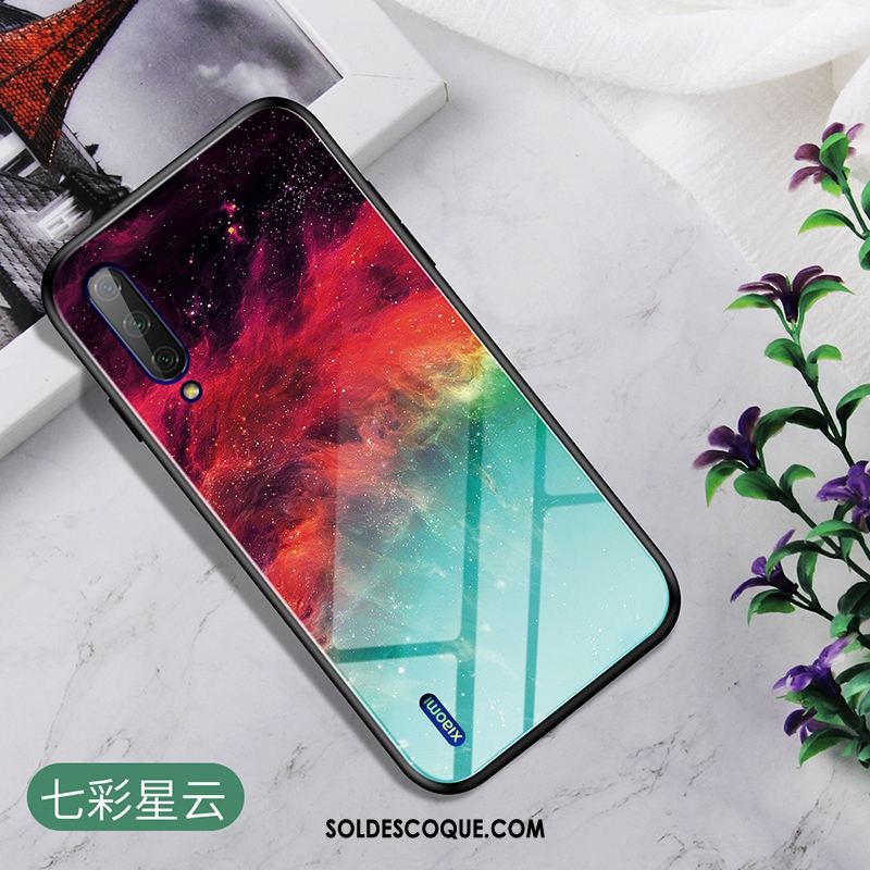 Coque Xiaomi Mi A3 Petit Dégradé Téléphone Portable Rouge Simple Pas Cher