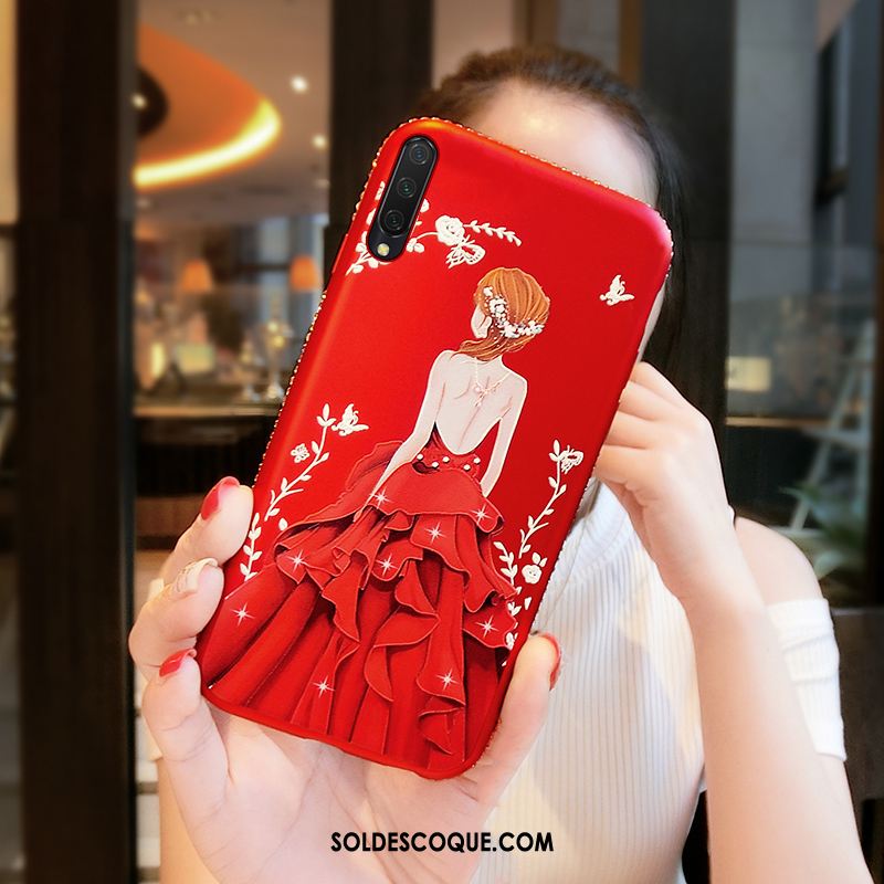 Coque Xiaomi Mi A3 Protection Incruster Strass Fluide Doux Dessin Animé Étui En Vente