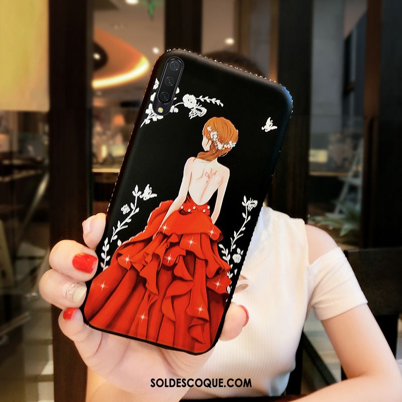 Coque Xiaomi Mi A3 Protection Incruster Strass Fluide Doux Dessin Animé Étui En Vente