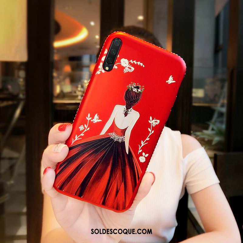 Coque Xiaomi Mi A3 Protection Incruster Strass Fluide Doux Dessin Animé Étui En Vente