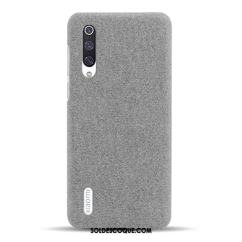 Coque Xiaomi Mi A3 Protection Tissu Gris Petit Étui France