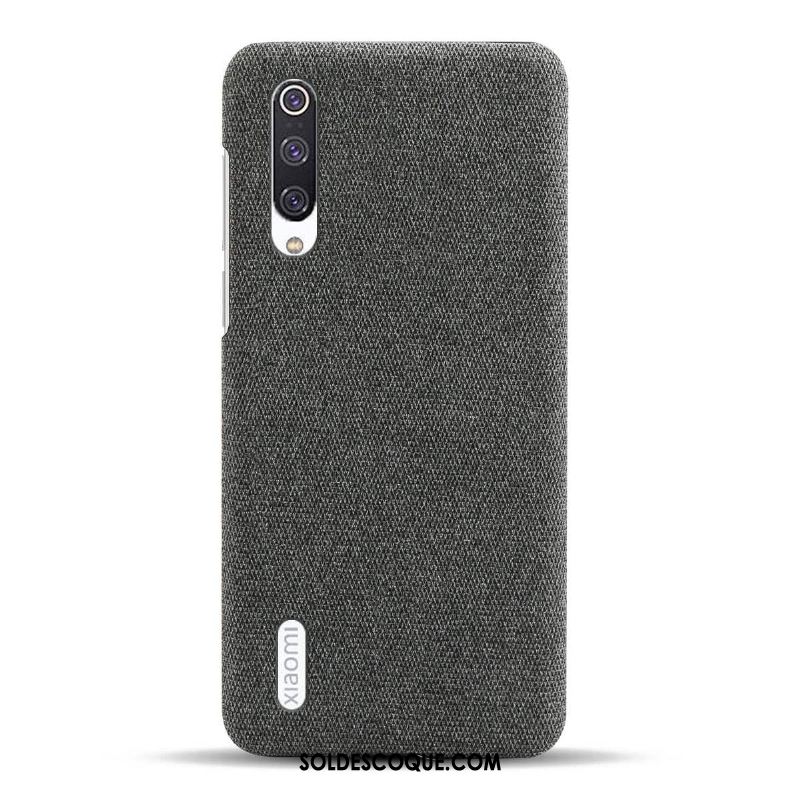 Coque Xiaomi Mi A3 Protection Tissu Gris Petit Étui France