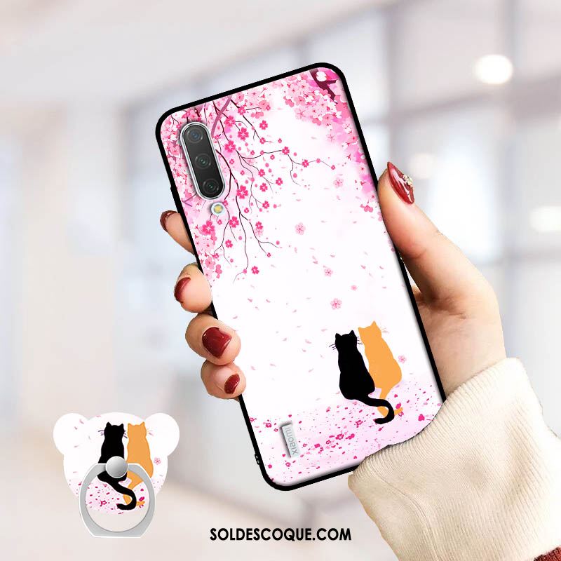 Coque Xiaomi Mi A3 Silicone Créatif Petit Rose Personnalité En Ligne