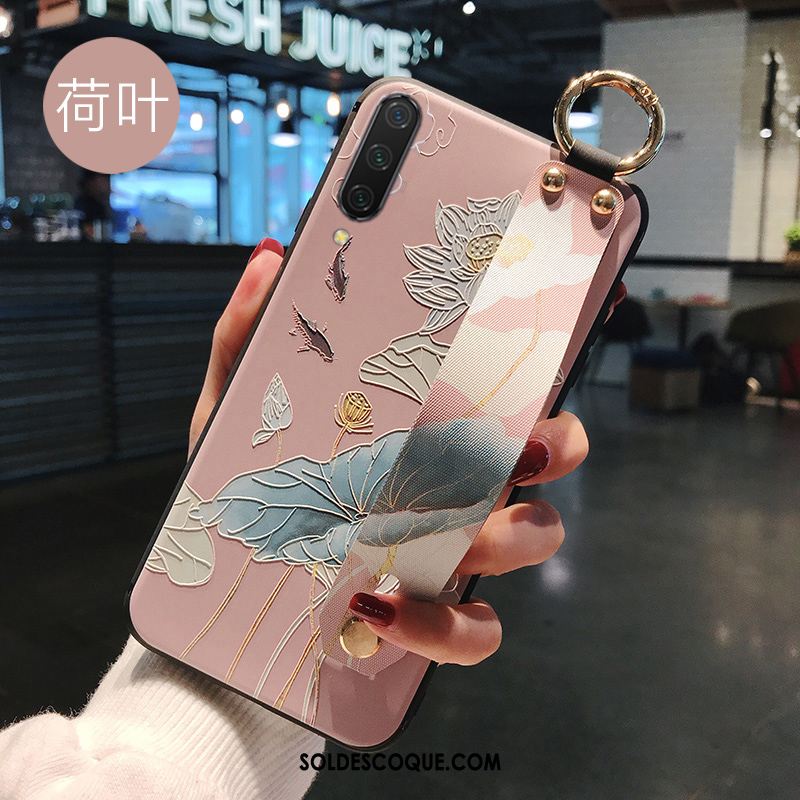 Coque Xiaomi Mi A3 Style Chinois Art Ornements Suspendus Délavé En Daim Silicone En Ligne