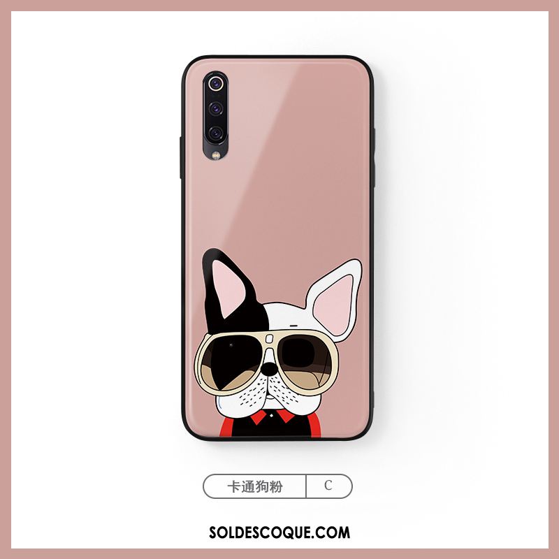 Coque Xiaomi Mi A3 Verre Créatif Net Rouge Petit Tendance Pas Cher