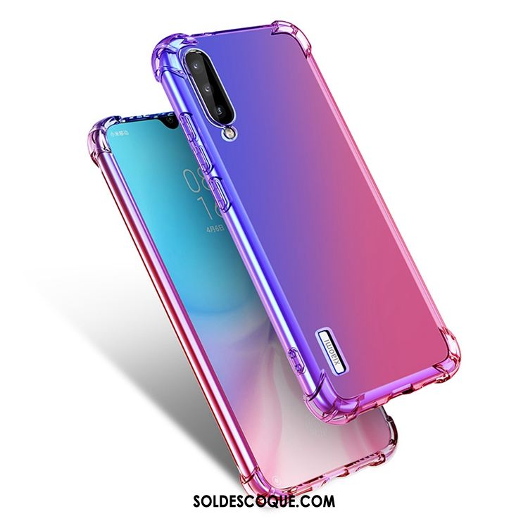 Coque Xiaomi Mi A3 Violet Modèle Incassable Arc En Ciel Dégradé Pas Cher