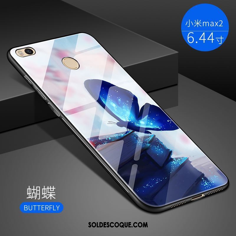 Coque Xiaomi Mi Max 2 Bleu Téléphone Portable Verre Difficile Tout Compris Pas Cher