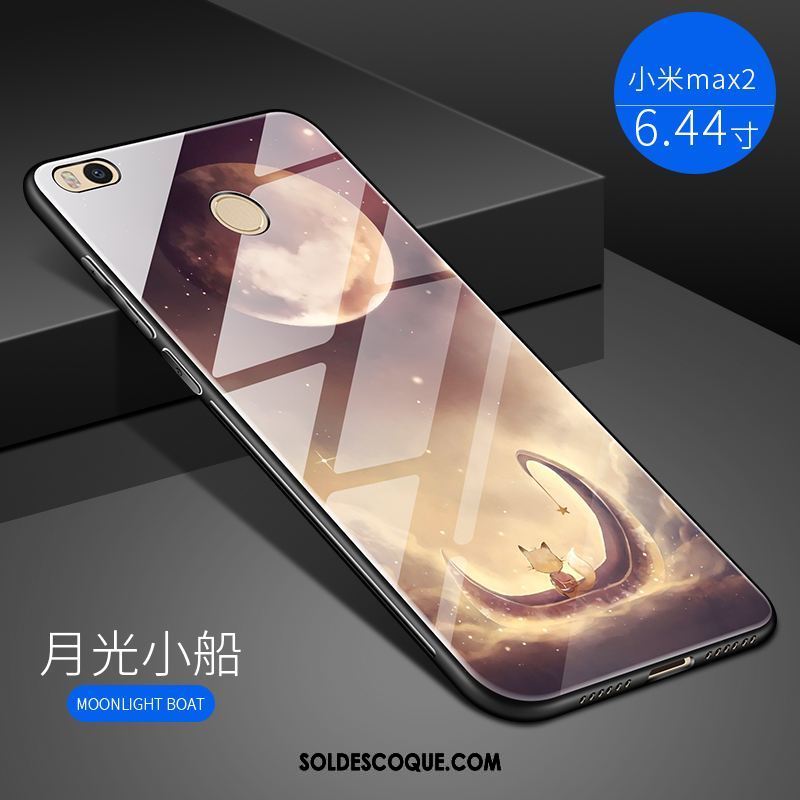 Coque Xiaomi Mi Max 2 Bleu Téléphone Portable Verre Difficile Tout Compris Pas Cher