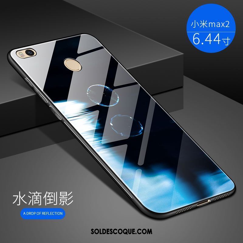 Coque Xiaomi Mi Max 2 Bleu Téléphone Portable Verre Difficile Tout Compris Pas Cher