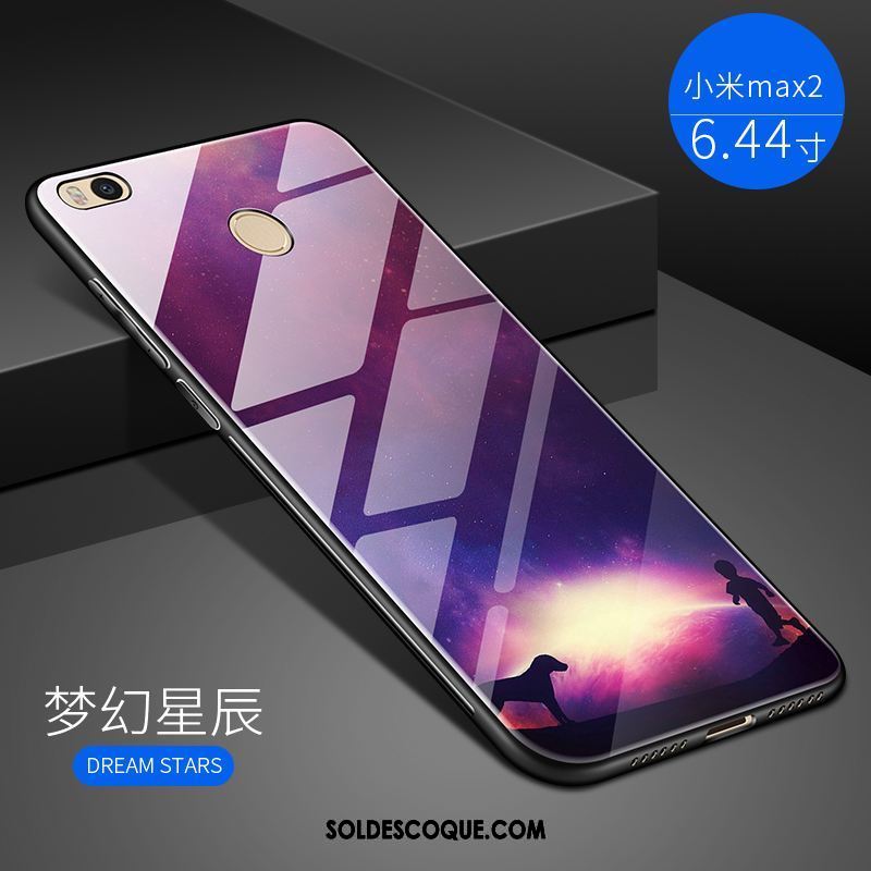 Coque Xiaomi Mi Max 2 Bleu Téléphone Portable Verre Difficile Tout Compris Pas Cher