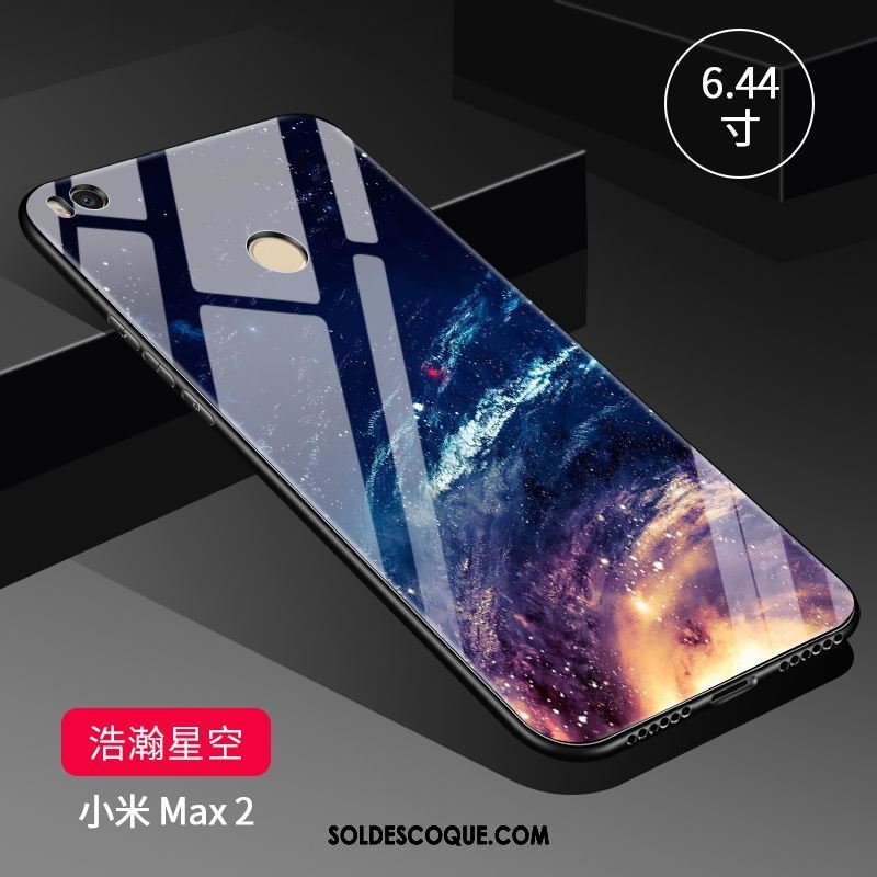 Coque Xiaomi Mi Max 2 Bleu Étui Protection Délavé En Daim Silicone Pas Cher